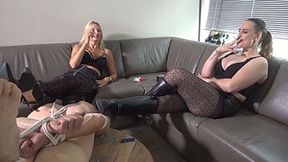 Hogtied slave used as furniture (Full Video) - HD