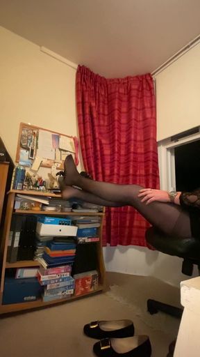 Ava Maxwell Halloween Office Pantyhose Feet Worship JOI