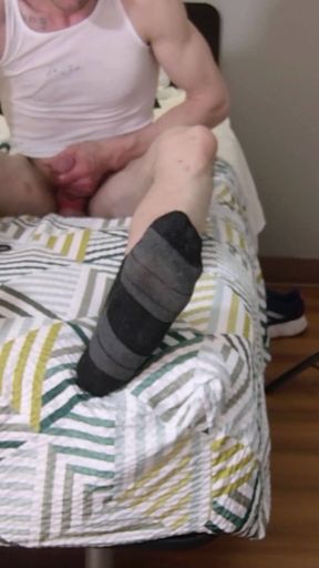 Watch Me Bust Stroke Close up Laying Down on Bed