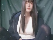男の娘オナニー Japanese crossdresser teasing