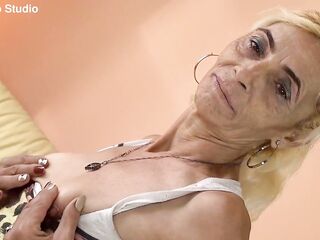 slender unattractive toothless granny