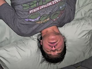 Island cutie woken up by roomate and creampied