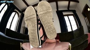 Goddess Six Foot Queen big dirty feet and sandals - MOV