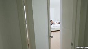 ”Smiley exotic Hottie Ember Drains Balls like a Pro”