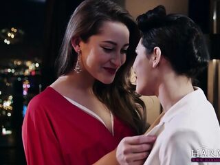 Pleasant lesbos making out
