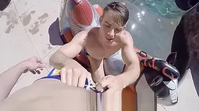 Outdoor Pool Fuck And Facial With Jack Hunter