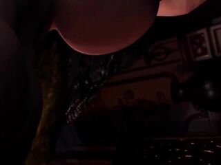 (4K - Dezmall) Lady Dimitrescu dominates a guy with a lengthy cock and screws him until this guy cums inside her booty - CG Manga
