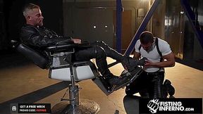 Hairy Man Barber Bred By Leather Stepdad - Tryp Bates, Greg Dixxon