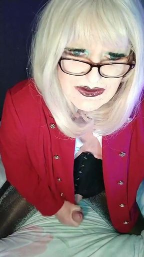 Naughty Trans Secretary Cum