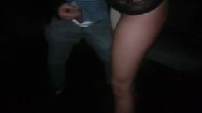 Dogging Wife Walks With Husband Cuckolds Friend & Gets Cum All Over Her Big Boobs