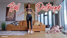 Bet On Ballbusting - Hard Kicks From Ebony Mistress MahoganyQen