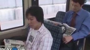 Sexy Japanese MILF Enjoying Intimate Moments During Public Bus Ride Adventure