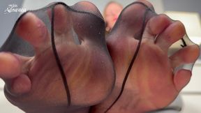 Worship My Fragrant, Moist, Warm, Silky Feet! - Pantyhose Domination with Foot Worship and Jerk off with Miss Adrastea