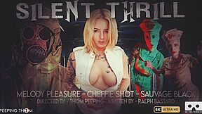 Silent Thrill Xxx Parody - 01 - Sauvage Black, Melody Pleasure And Cheffie Shot