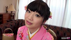 japanese traditional geisha teen seduce to first time play her hairy pussy at uncensored casting