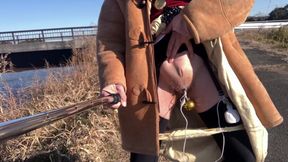 Self-training No. 96: Exhibitionist Walk with Visible Used Sanitary Napkin