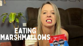 eating candy in latex gloves