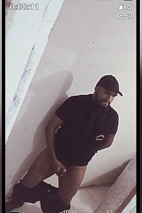 Security Guard Masturbating at Work