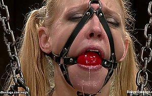 Huge boobs MILF slave vibed and toyed