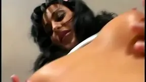 Sizzling Brunette Takes Double Penetration & Receives Hefty Facial