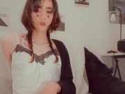 Cute Femboy uses fufu clip for the first time. Squirted so HARD