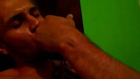 muscle guy playing with his hot cock