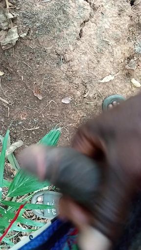 An Africans guy trying to wake his big dick