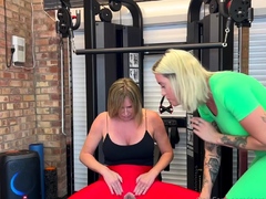 Pussy toying blonde fetish lesbians piss on each other