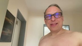 In the morning naked in the stairwell and again in the basement handjob done