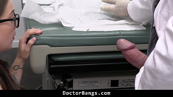 Innocent teen gets intimate exam and big dick BJ from perv doctor
