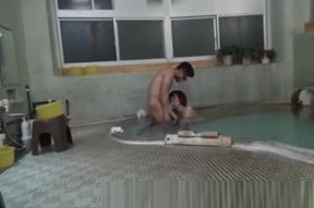 Asian Japanese Cougar Body Fucked Public Spa