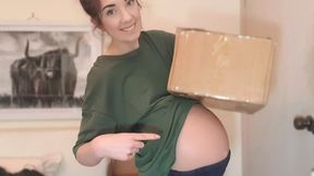 "I've got a package!" Asma opens her prosthetic baby belly parcel WMV