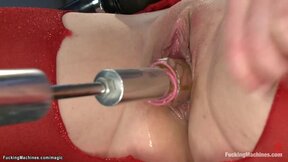 Redhead beautiful babe machine anal fucked