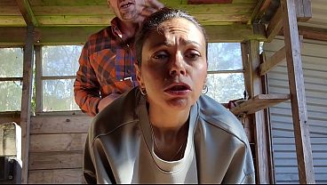 Hot milf gets fucked hard in the ass outside and shows her true face of anal