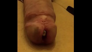 Cockstuffing with metal balls and super glue peehole