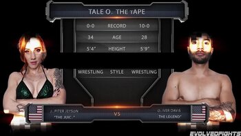 Jupiter Jetson Takes Down Oliver Davis in Mixed Wrestling Sex Battle