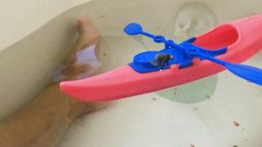 Giantess Buys Canoe for her Tinies 4k smaller