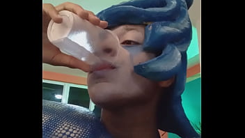 I am a clown, I am masturbating myself in a show, there are old and hot milfs