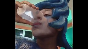 I am a clown, I am masturbating myself in a show, there are old and hot milfs