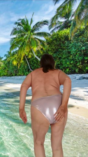 Busty Granny Having Fun in Bikini