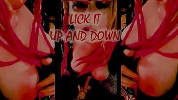 The shemale has a big tasty cock and you are going to suck it includes mesmerize CEI Ending
