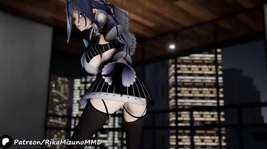 Big tits vtuber strips to a 3D hentai beat