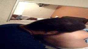 Mexican Latina enjoys black man's enormous booty