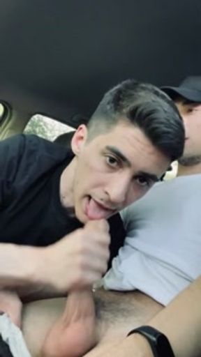 Daniel suck’s Jack cock in car outdoor
