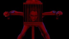 bdsm bondage sex standing fuck with a head cage