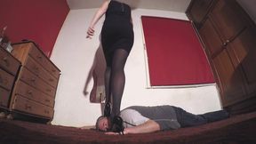 Sophie Head & Hands Walking In Stiletto Heels FLOOR CAM (4K)