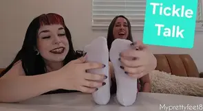White Sock Tickle for Sore Feet Ditria Rose