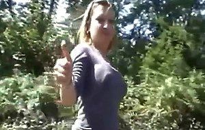 French slutty hitchhiker picked up by two black guys