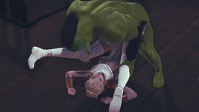 Orc cock is too big for this pussy