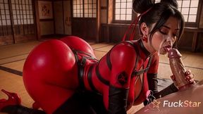 i disarmed this vixen with a katana, tied her own hands and ruthlessly fucked her tight pussy while her fearsome weapon lay on the floor [ai]